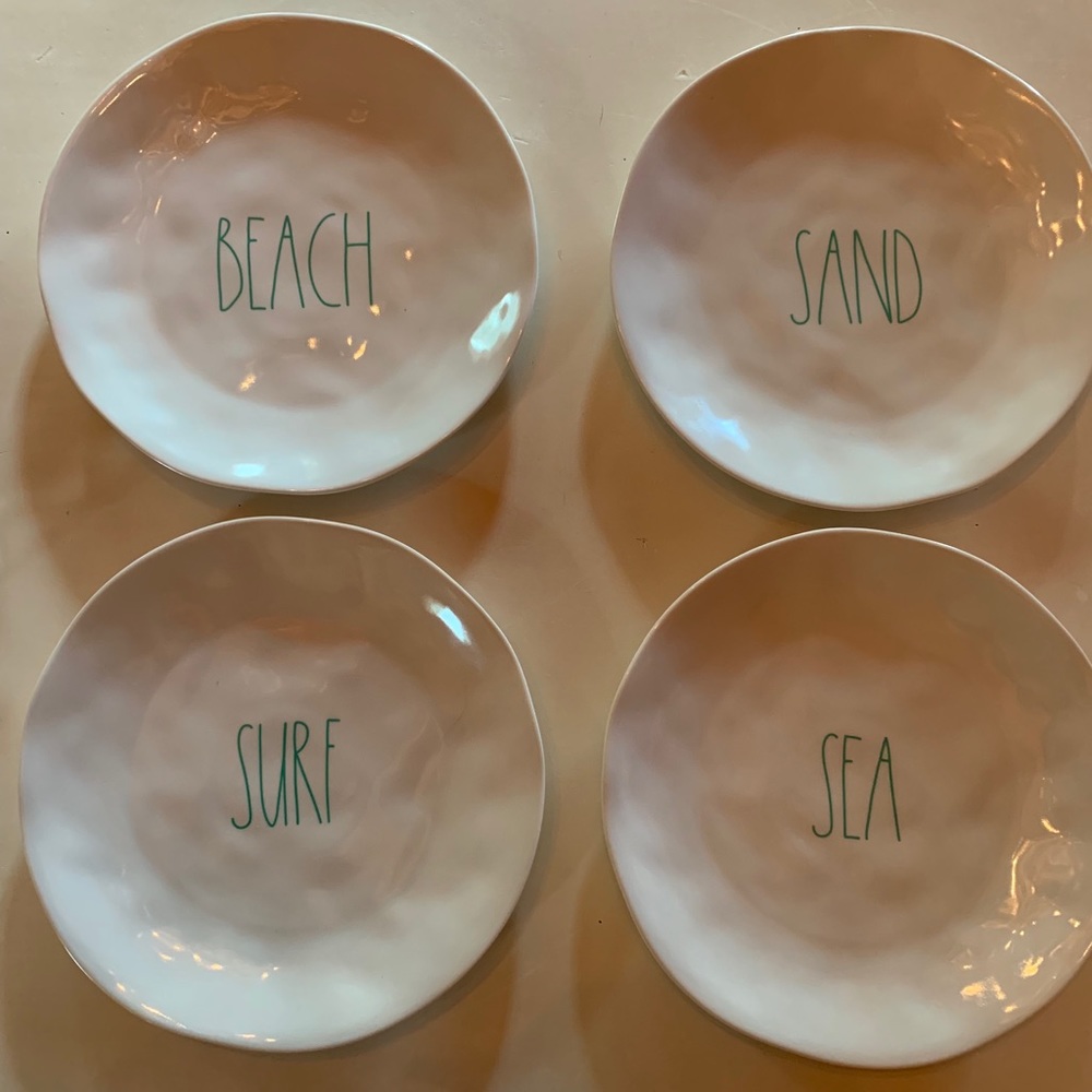 Rae Dunn Melamine Beach Plates